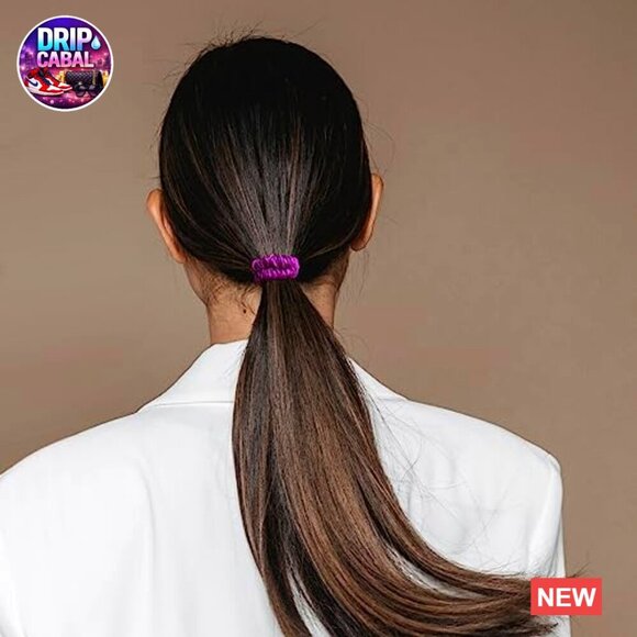 Mulberry Silk Hair Scrunchies Set 6 Pcs No Damage Chic Everyday Skinny Ponytail main image 6